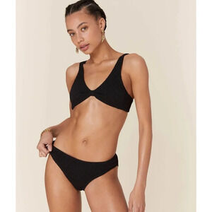 Andie Swim The Amor Top Black Popcorn Size Small